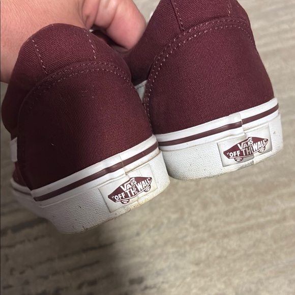 Vans Burgundy and White Casual Sneakers practically brand new! - Picture 3 of 7